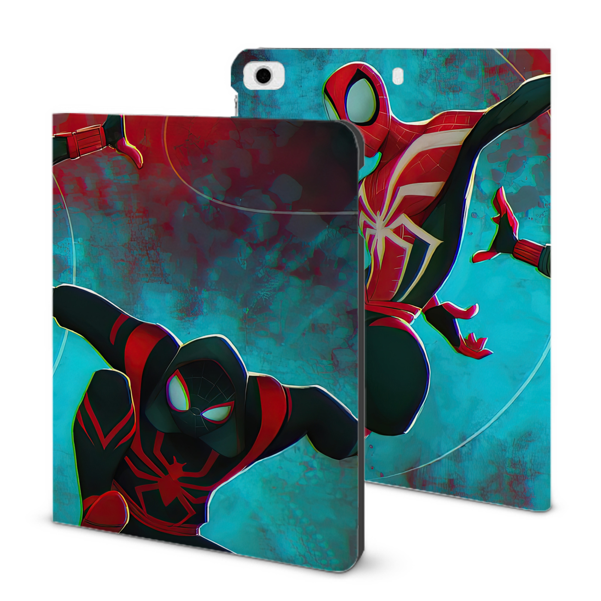 （画像用） Spider Man スパイダーマン IPad ケース ブック型 PUレザー TPU 耐衝撃 軽量 薄型 ペン収納なし 全面保護 IPad 各モデル対応